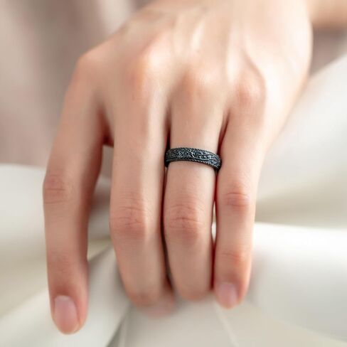ThunderFit Silicone Rings for Women, Rubber Engagement Wedding Bands Vine Design 5.5mm Wide 2mm Thick - Variety Multipack 4-12 in Saudi Arabia