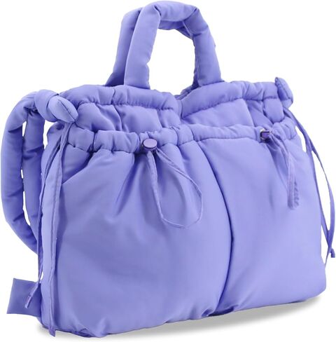 J World New York Quilted Puffer Bag for Women. تتحول حقيبة يد الكتف المنتفخة إلى حقيبة الظهر نفخة in Kuwait