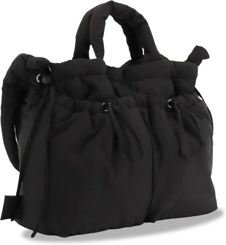 J World New York Quilted Puffer Bag for Women. تتحول حقيبة يد الكتف المنتفخة إلى حقيبة الظهر نفخة in Kuwait