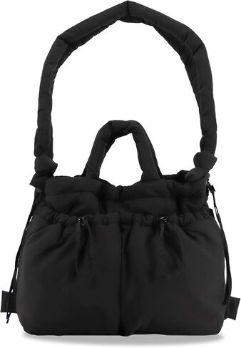J World New York Quilted Puffer Bag for Women. تتحول حقيبة يد الكتف المنتفخة إلى حقيبة الظهر نفخة in Kuwait