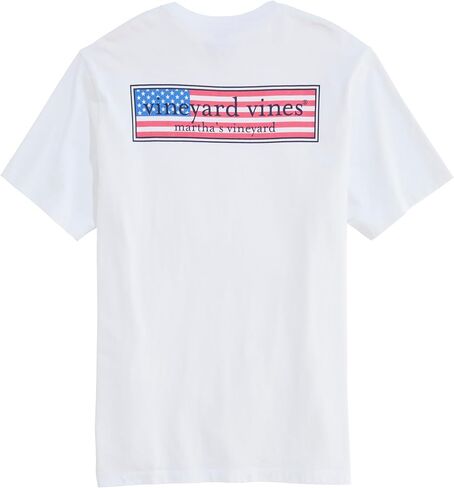 vineyard vines Men's Classic USA Logo Box Short-Sleeve Pocket Tee in Kuwait
