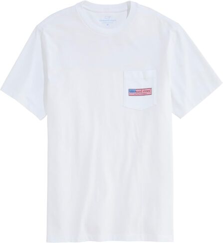 vineyard vines Men's Classic USA Logo Box Short-Sleeve Pocket Tee in Kuwait