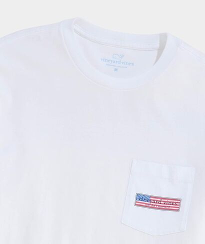 vineyard vines Men's Classic USA Logo Box Short-Sleeve Pocket Tee in Kuwait