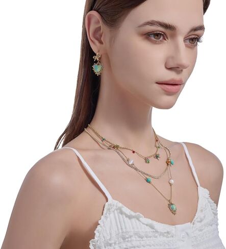 Vintage Sweet Bow Earrings - Geometric Heart-Shaped Dangle Earrings for Women - Stylish Women's Jewelry - M2964 in Saudi Arabia
