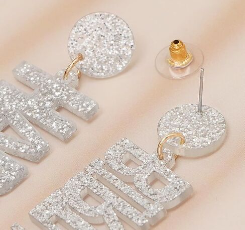 Happy Birthday Earrings Glitter Drop Dangle Earrings for Women in Kuwait