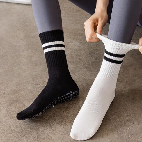 Grip Pilates Socks for Women Non Slip Yoga Socks Open Top Athletic Socks for Barre Ballet Barefoot Workout Hospital in Kuwait