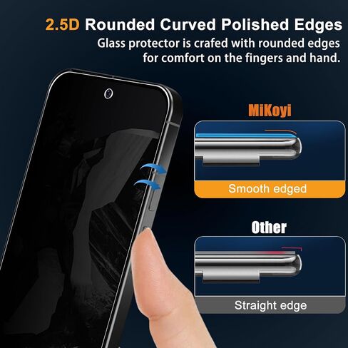 واقي شاشة الخصوصية لهاتف Google Pixel 9 Pro XL، طبقة حماية من الزجاج المقوى بصلابة 9H [عبوة من قطعتين + 2] واقي عدسة الكاميرا [تغطية كاملة] [مضاد للتجسس] [مقاوم للخدش] لهاتف Google Pixel 9 Pro XL in Kuwait