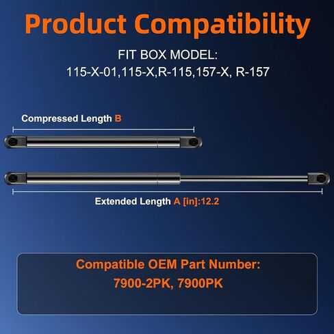 Qty (2) 10.35in C16-24092 201205 Gas Strut Spring Universal Shock Lift Support for Better Kobalt Built Truck Pickup Tool Box Toolbox Lid Door Parts in Saudi Arabia