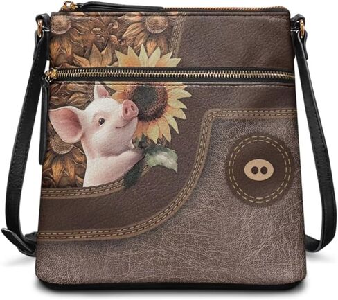 Lotusorchid Crossbody Shoulder Purse for Women, PU Leather Messenger Bag with Adjustable Strap and Multi Pockets in Kuwait