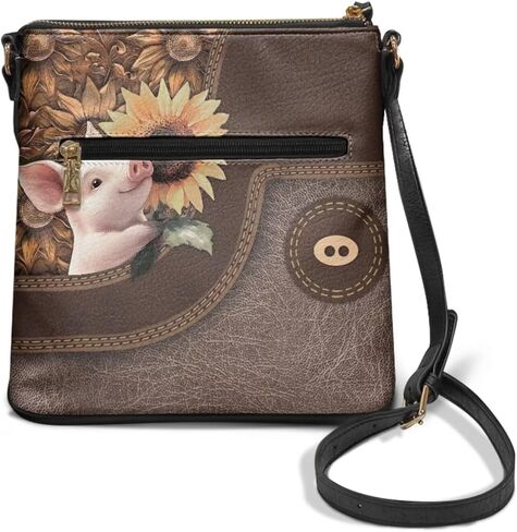 Lotusorchid Crossbody Shoulder Purse for Women, PU Leather Messenger Bag with Adjustable Strap and Multi Pockets in Kuwait