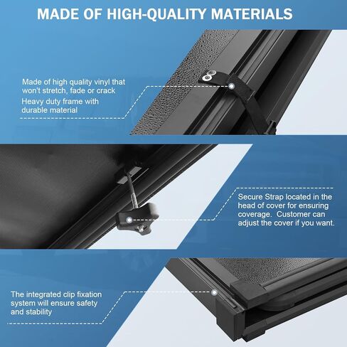 Soft Tri-Fold Truck Bed Tonneau Cover Compatible with 2007-2021 Toyota Tundra 5.5FT Bed in Saudi Arabia