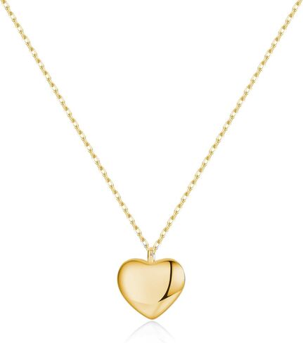 SLUYNZ 925 Sterling Silver Love Heart Choker Necklace for Women Teens Simple Love Heart Pendant Necklace Chain for Mother's Day in Saudi Arabia