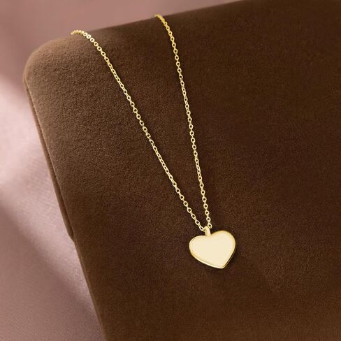 SLUYNZ 925 Sterling Silver Love Heart Choker Necklace for Women Teens Simple Love Heart Pendant Necklace Chain for Mother's Day in Saudi Arabia
