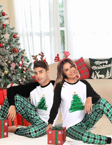 SWOMOG Family Christmas Pjs Matching Sets Christmas Pajamas for Family Xmas Jammies Set Christmas Holiday Sleepwear in Saudi Arabia