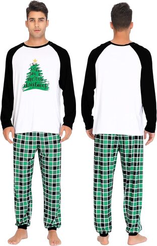 SWOMOG Family Christmas Pjs Matching Sets Christmas Pajamas for Family Xmas Jammies Set Christmas Holiday Sleepwear in Saudi Arabia