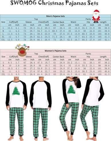 SWOMOG Family Christmas Pjs Matching Sets Christmas Pajamas for Family Xmas Jammies Set Christmas Holiday Sleepwear in Saudi Arabia