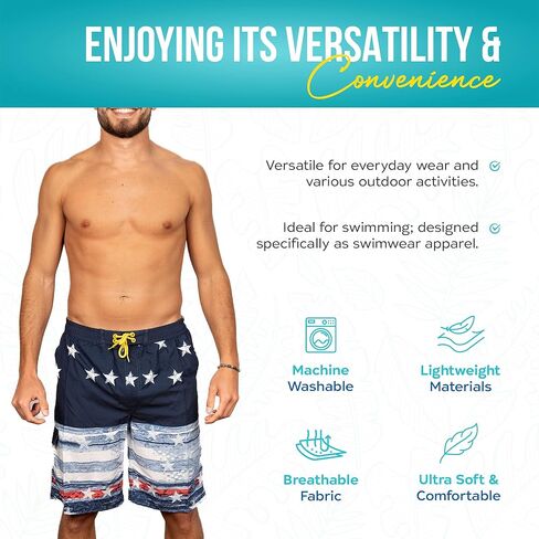 Banana Boat Mens UV Protection Four Way Stretch Volley Shorts Side Pocket | Swim Trunks | Quick Dry Shorts| Gym Shorts Men in Kuwait