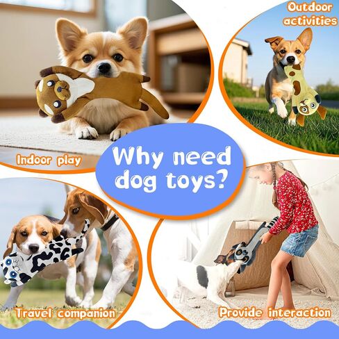 Christmas Large Interactive Dog Toys: Squeaky Plush Stuffed Dog Toys for Large Dogs - Big Chew Santa Dog Toys for Puppy Small Medium Large Breeds in Saudi Arabia