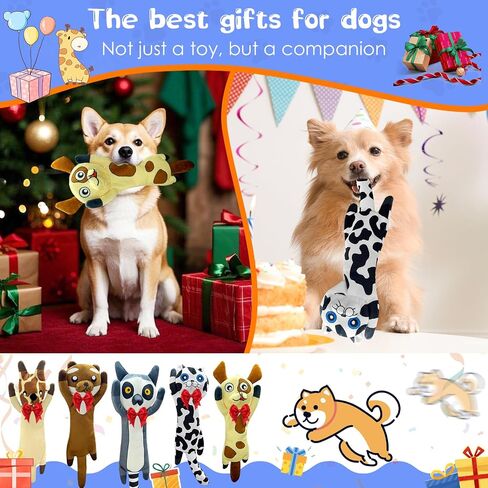 Christmas Large Interactive Dog Toys: Squeaky Plush Stuffed Dog Toys for Large Dogs - Big Chew Santa Dog Toys for Puppy Small Medium Large Breeds in Saudi Arabia
