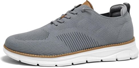 Men's Casual Dress Oxfords Shoes Breathable Knit Leisure Classic Business Fashion Sneakers Lightweight Comfortable Work Soft Sole Walking Shoes in Saudi Arabia