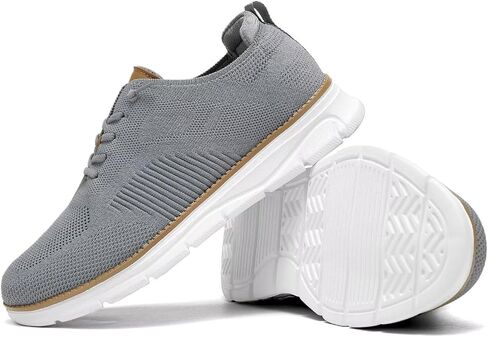 Men's Casual Dress Oxfords Shoes Breathable Knit Leisure Classic Business Fashion Sneakers Lightweight Comfortable Work Soft Sole Walking Shoes in Saudi Arabia