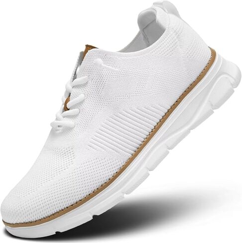 Men's Casual Dress Oxfords Shoes Breathable Knit Leisure Classic Business Fashion Sneakers Lightweight Comfortable Work Soft Sole Walking Shoes in Saudi Arabia