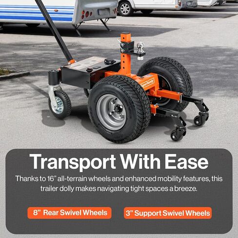 SuperHandy Electric Trailer Dolly – 24V 800W Heavy Duty Motor, 2" Ball Mount, Adjustable Thumb Throttle, Reverse/Drive Switch (3 Wheel, 2800 lb) in Kuwait