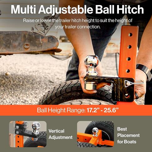 SuperHandy Electric Trailer Dolly – 24V 800W Heavy Duty Motor, 2" Ball Mount, Adjustable Thumb Throttle, Reverse/Drive Switch (3 Wheel, 2800 lb) in Kuwait