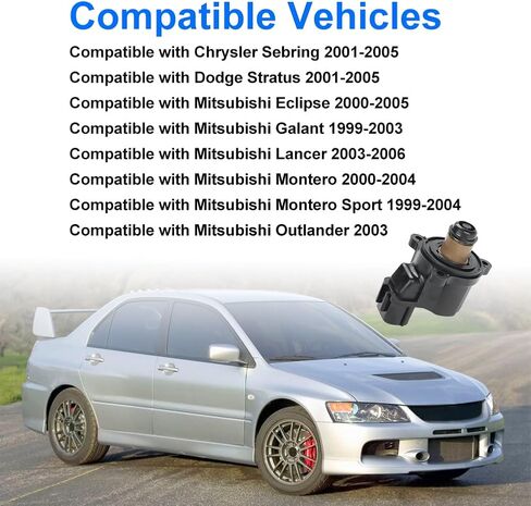 حقن الوقود صمام التحكم في الهواء الخمول IAC متوافق مع Chrysler Sebring Dodge Stratus Mitsubishi Eclipse Galant Lancer Montero Sport Outlander استبدال MD628119 MD628174 AC254 in Saudi Arabia