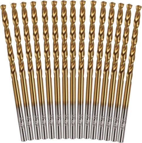 مجموعة رؤوس مثقاب كوبالت مكونة من 15 قطعة من Mulwark M35 - مجموعة رؤوس مثقاب معدنية مطلية بنيتريد التيتانيوم للصلب الصلب أو البلاستيك أو الخشب (3/16 - بوصة) in Kuwait