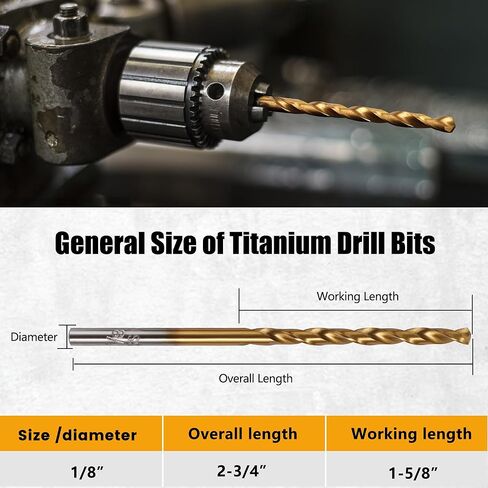 مجموعة رؤوس مثقاب كوبالت مكونة من 15 قطعة من Mulwark M35 - مجموعة رؤوس مثقاب معدنية مطلية بنيتريد التيتانيوم للصلب الصلب أو البلاستيك أو الخشب (3/16 - بوصة) in Kuwait