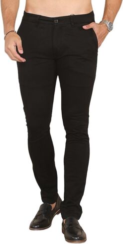 Soroor Skinny Fit Chinos Pants Men - Versatile Mens Chinos Pants for Work, Sleek Khaki Pants Men | Twill Cotton Mens Chino in Saudi Arabia