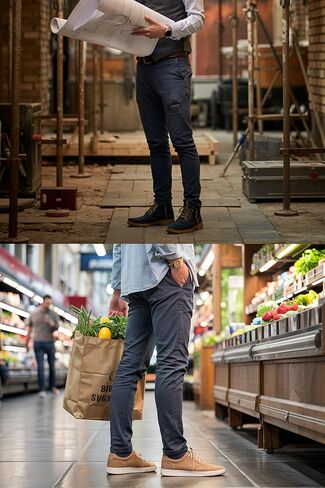 Soroor Skinny Fit Pant Pants Men - Mens Chinos Pants من أجل العمل ، سروال Khaki الأنيق الرجال | شينو من القطن الشنيع in Kuwait