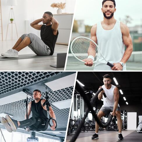 Mens Mesh Workout Tank Tops Muscle Sleeveless Fitness Tee Shirts Summer Dry Fit Gym Training T-Shirt Athletic Cloth in Saudi Arabia