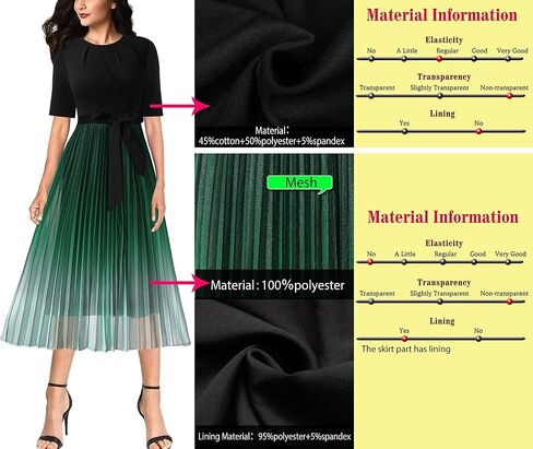 VFSHOW WOMENS NELOANT PATCHOWANT BONTER BOSTRENT OFFICE Party Party Pressed A-Line Midi Dress in Kuwait