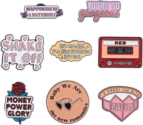 beyonday Creative Singer Enamel Pins with Velvet Bag, Lyrics Album Inspired Pins for Fans Concert Friendship Brooch Music Lapel Pins on Backpacks Clothes Jeans Hats Gifts for Enthusiasts Women Adults in Saudi Arabia