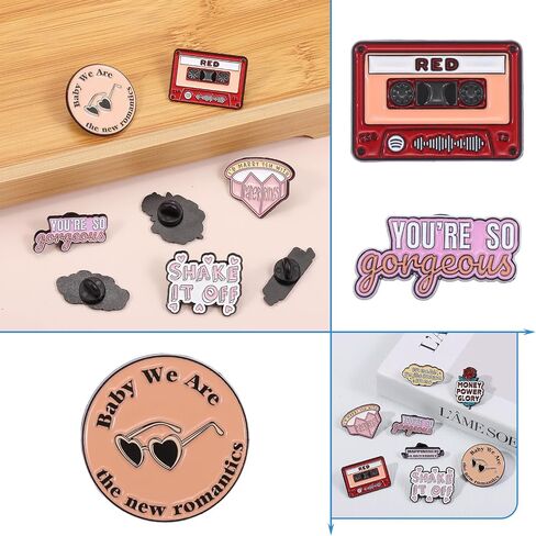 beyonday Creative Singer Enamel Pins with Velvet Bag, Lyrics Album Inspired Pins for Fans Concert Friendship Brooch Music Lapel Pins on Backpacks Clothes Jeans Hats Gifts for Enthusiasts Women Adults in Saudi Arabia