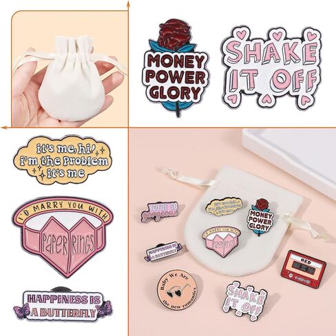 beyonday Creative Singer Enamel Pins with Velvet Bag, Lyrics Album Inspired Pins for Fans Concert Friendship Brooch Music Lapel Pins on Backpacks Clothes Jeans Hats Gifts for Enthusiasts Women Adults in Saudi Arabia