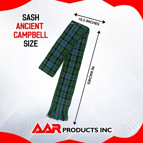 AAR Womens Tartan Clan Sashes Ladies Brooch Scottish Highland - 90 x 10.5 Inches in Saudi Arabia