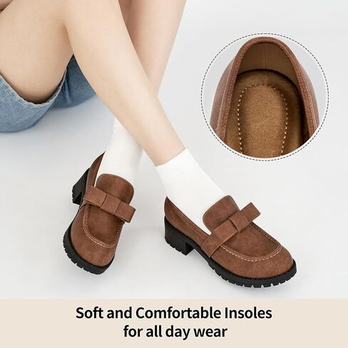 HARENCE Platform Loafers for Women Dressy: Casual Comfortable Slip On Chunky Loafer Walking Penny Work Business Office Shoes in Saudi Arabia