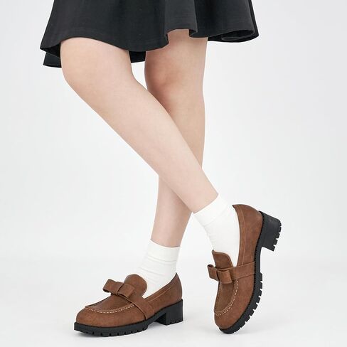 HARENCE Platform Loafers for Women Dressy: Casual Comfortable Slip On Chunky Loafer Walking Penny Work Business Office Shoes in Saudi Arabia