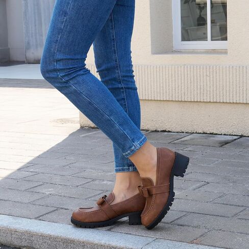 HARENCE Platform Loafers for Women Dressy: Casual Comfortable Slip On Chunky Loafer Walking Penny Work Business Office Shoes in Saudi Arabia