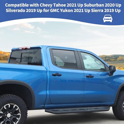 RT-TCZ لـ Silverado Door Cover Cover Trim ، إكسسوارات خارجية سوداء متوافقة مع Chevy Tahoe 2021 Up Suburban 2020 Up Silverado 2019 Up for GMC Yukon 2021 Up Sierra 2019 up in Saudi Arabia