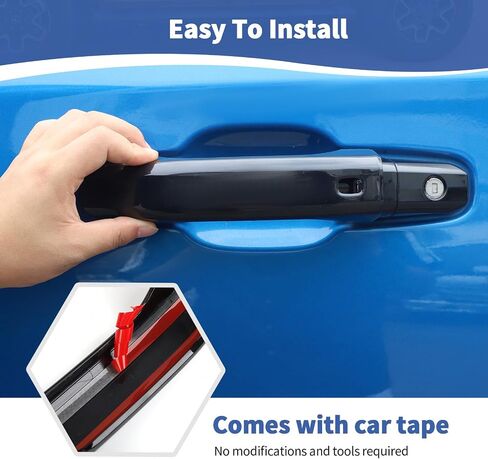 RT-TCZ لـ Silverado Door Cover Cover Trim ، إكسسوارات خارجية سوداء متوافقة مع Chevy Tahoe 2021 Up Suburban 2020 Up Silverado 2019 Up for GMC Yukon 2021 Up Sierra 2019 up in Saudi Arabia