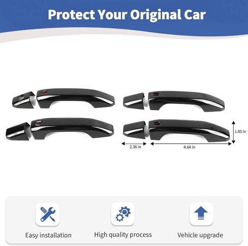RT-TCZ لـ Silverado Door Cover Cover Trim ، إكسسوارات خارجية سوداء متوافقة مع Chevy Tahoe 2021 Up Suburban 2020 Up Silverado 2019 Up for GMC Yukon 2021 Up Sierra 2019 up in Saudi Arabia