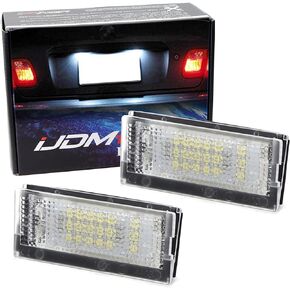 iJDMTOY OEM-Fit 3W Full LED License Plate Light Kit Compatible with 1998-03 BMW E46 3 Series 323i 325i 328i 330i Sedan Pre-LCI, Powered by 18-SMD Xenon White LED & Can-Bus Error Free