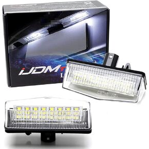 iJDMTOY OEM-Fit 3W Full LED License Plate Light Kit Compatible with Toyota C-HR Prius Venza RAV4, Scion tC, Lexus CT is, Powered by 24-SMD Xenon White LED & Can-Bus Error Free