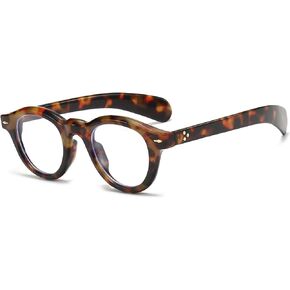 نظارات مستديرة لحجب الضوء الأزرق للرجال والنساء، نظارات كمبيوتر بدائرة كلاسيكية، نظارات عصرية بإطار سميك in Kuwait