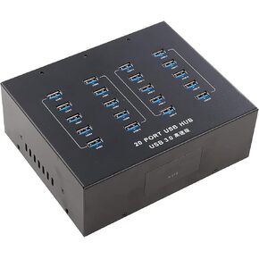 UHPPOTE A-213 Industrial Grade USB 3.0 Hub 20 Port High Speed Data Transfer