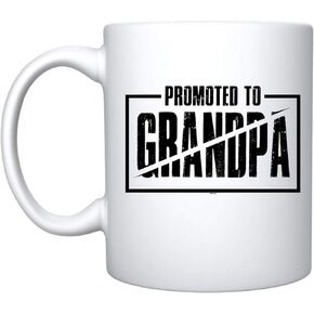 Veracco Promoted To Grandpa Surprise Pregnancy Announcement Ceramic Coffee Mug Funny Gifts For Dad Granddad Fathers Day (White, Ceramic)